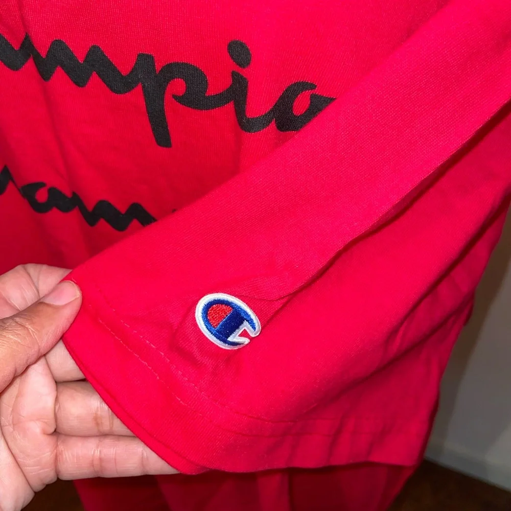 Men’s Big and Tall Red Champion short sleeve shirt, personalized, colorful - Picture 3 of 6